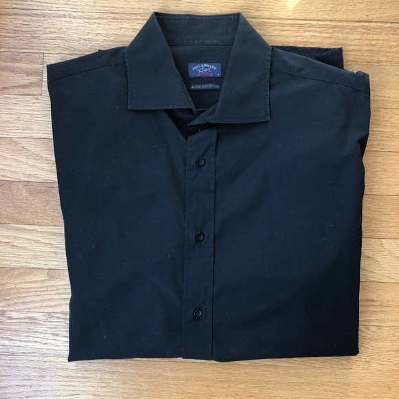 Paul & Shark Black Collection Men Shirt Size 44 - Picture 1 of 9